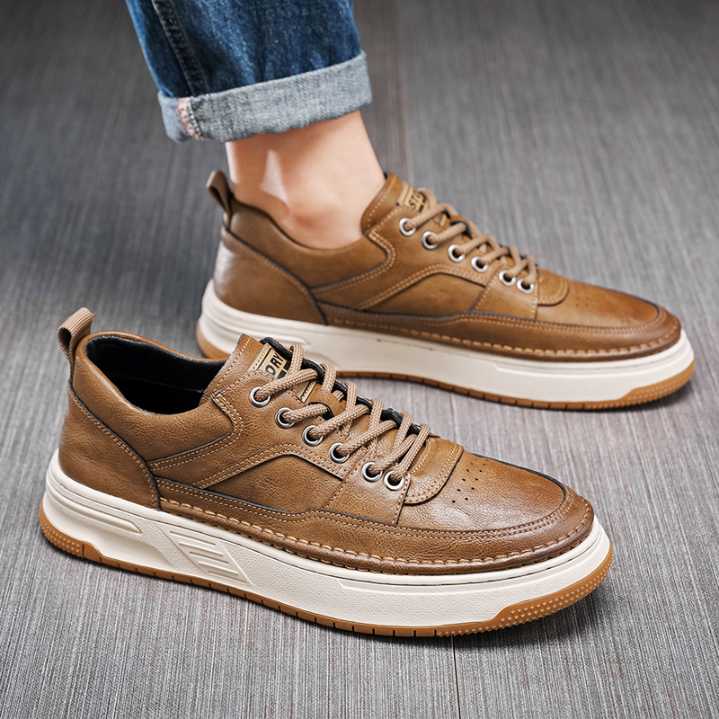 Men'S Shoes Smart - Sepatu Brogue Pria Antik Kulit Berikat