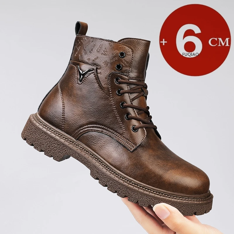 Men'S Shoes With Height Increase - Sepatu Boots Pria Penambah Tinggi Tak