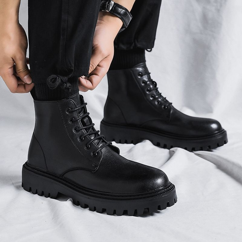 Sepatu Bot Kulit Pria Model Ti - Men'S Shoes With Height Increase ulasan dan harga
