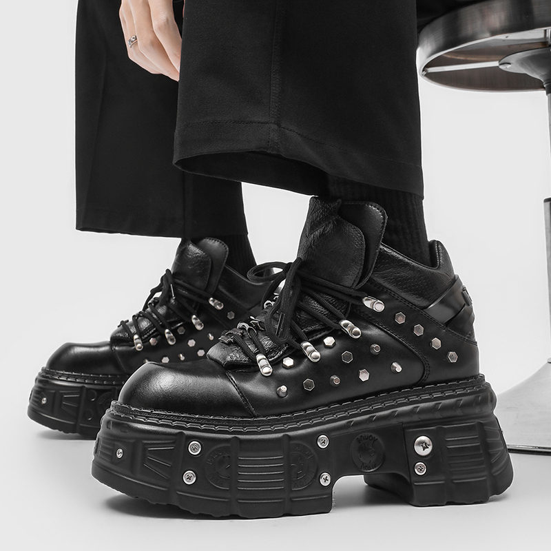 Sepatu Platform Pria Punk Goti - Men'S Shoes With Height Increase ulasan dan harga