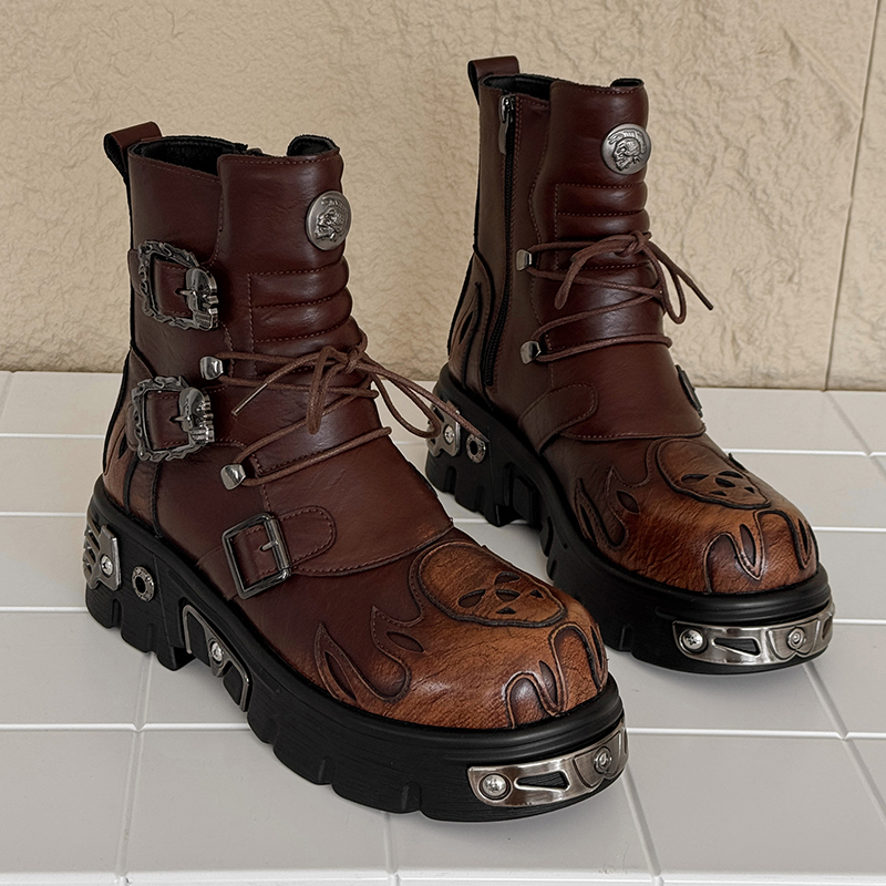 Sepatu Bot Motor Pria Model Pu - Men'S Shoes Increase Height ulasan dan harga
